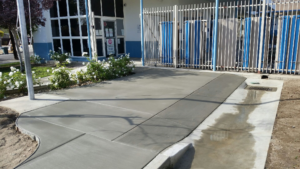 Concrete Slab School Bike Pad