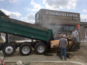 Paving Starbucks Coffee